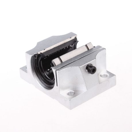 Glidlager för uppstöttad härdad axel på aluminiumskena 16-20mm