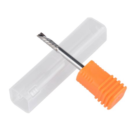 Down cut 3.175x12x38 med en "flute" för PVC, POM, Plast, Akryl, MDF, Furu, Plywood