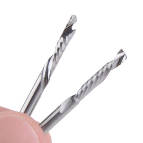 Up&Down (Compression) 3.175x17x38 med en "flute" för MDF, Akryl, PVC, harts, plast, spånskiva, kompositskiva, melamin