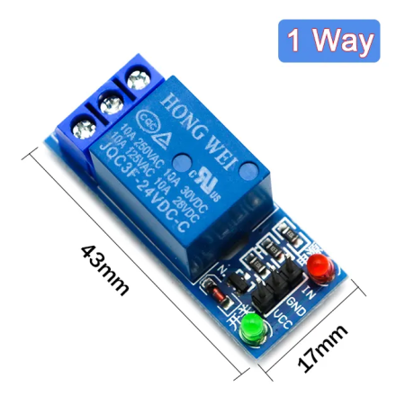 24V relämodul med optokopplare, 1-vägs relämodul