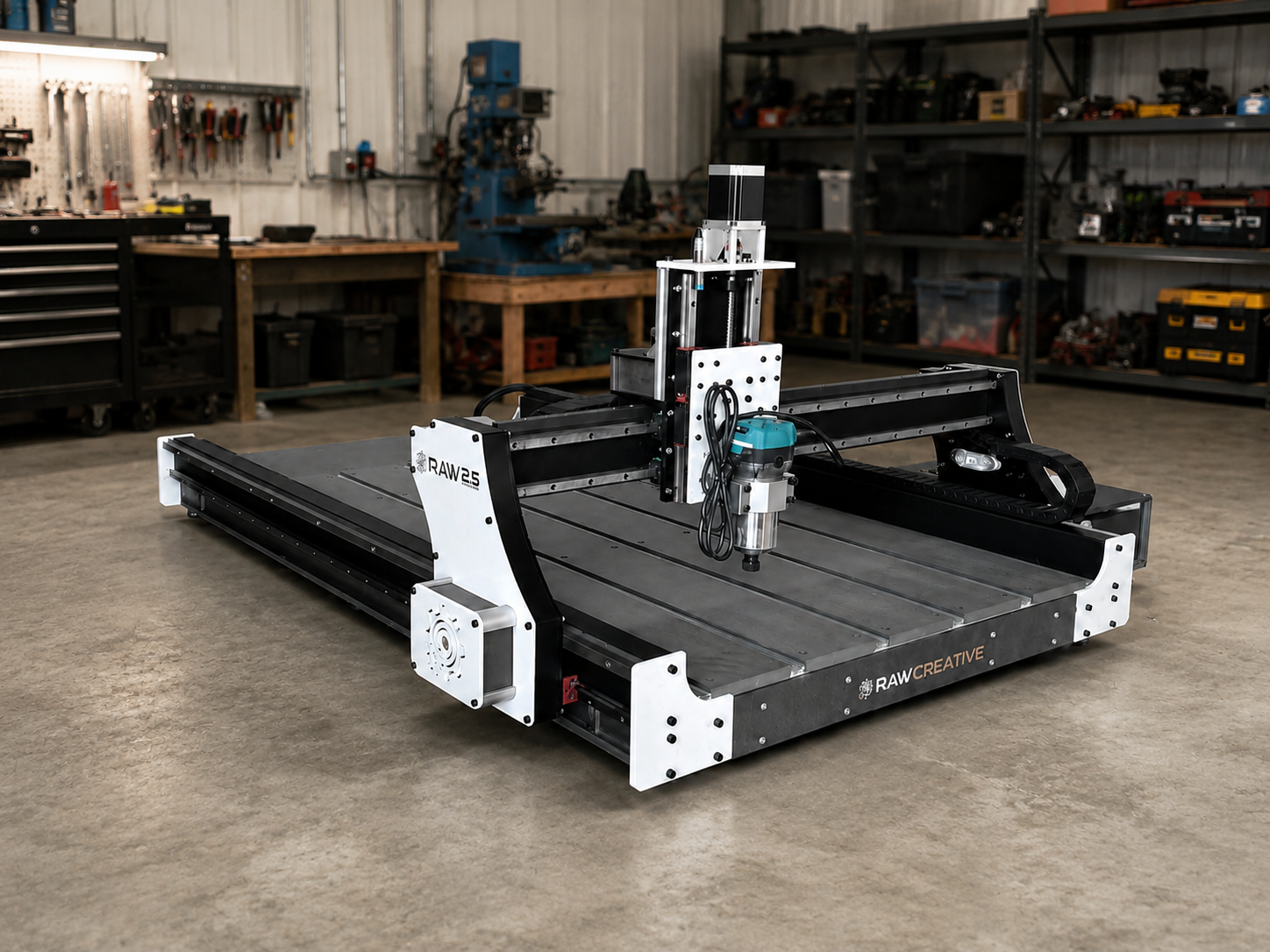 Raw Creative Steel edition CNC maskin med Kuggstång